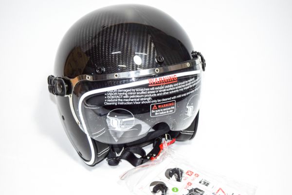 CASCO JET AIROH GARAGE CARBON HELMET TAGLIA XXL