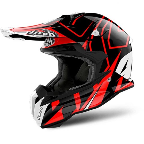 CASCO AIROH OFF ROAD,CROSS,HELMET TERMINATOR RED TAGLIA XXL