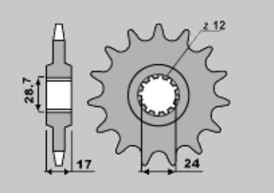 20731418NC - Transmission Sprocket CBR, Hornet Z14 18NC